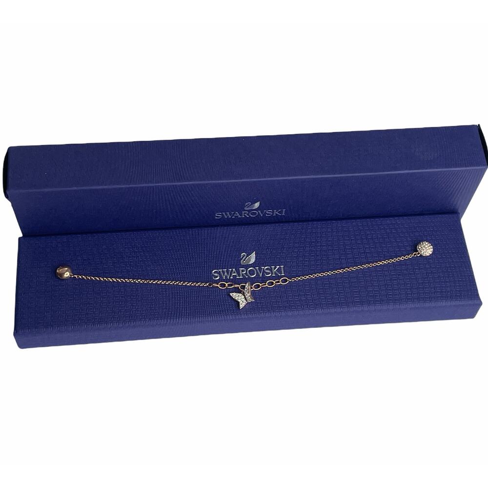Swarovski Lilia Rose Gold Plated Crystal Butterfly Bracelet